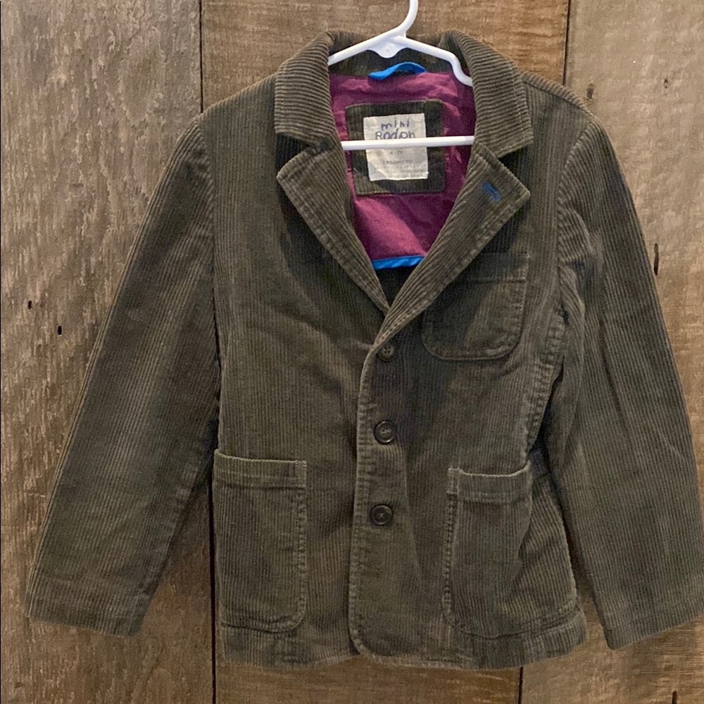 Mini Boden Grey Corduroy Blazer
